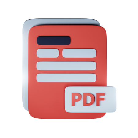Pdf file extension 3D Icon