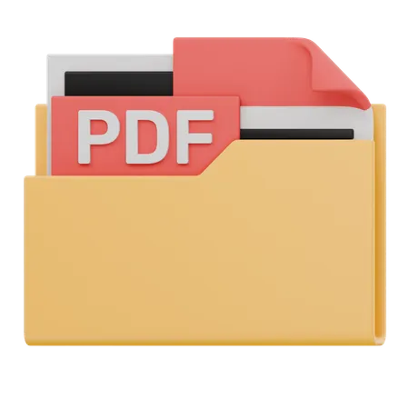 PDF ファイル フォルダ  3D Icon