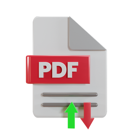 Pdf File Transfer  3D Icon