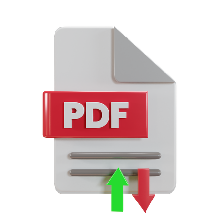 Pdf File Transfer  3D Icon