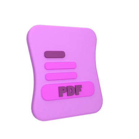 Pdf format  3D Icon