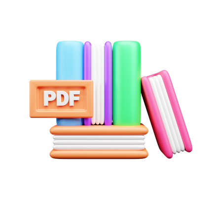 Livro em pdf  3D Icon