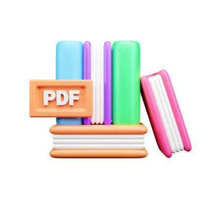 Livro em pdf  3D Icon