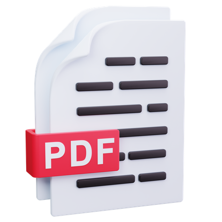 Pdf Text  3D Icon