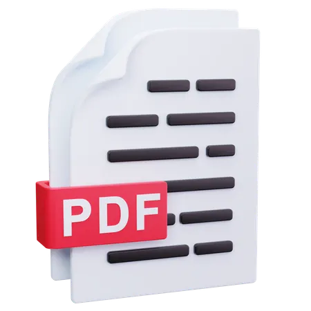 Pdf Text  3D Icon