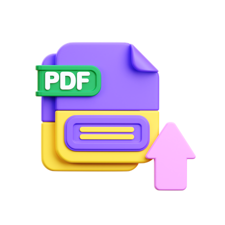 Pdf Upload  3D Icon