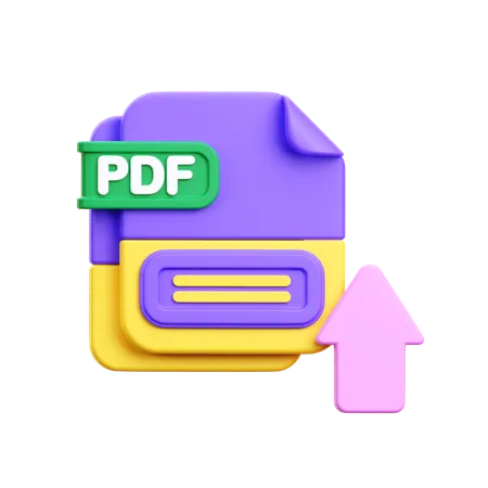 Pdf Upload  3D Icon