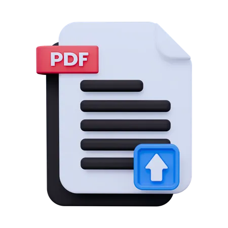 PDF Upload File  3D Icon