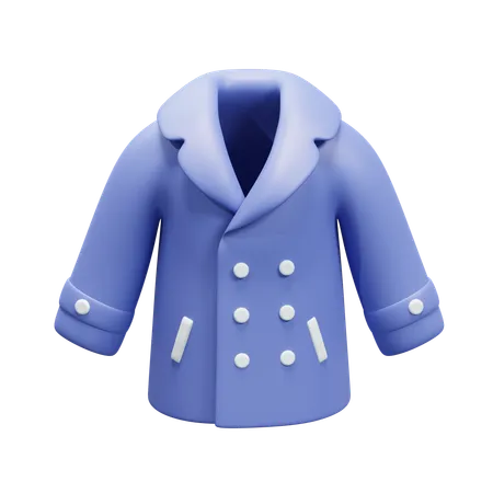 Pea coat  3D Icon