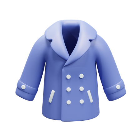 Pea coat  3D Icon