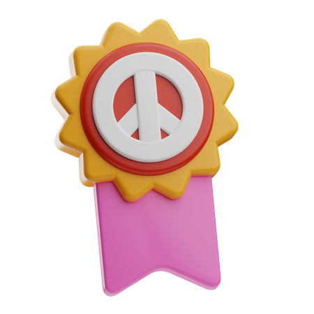 Peace Badge  3D Icon