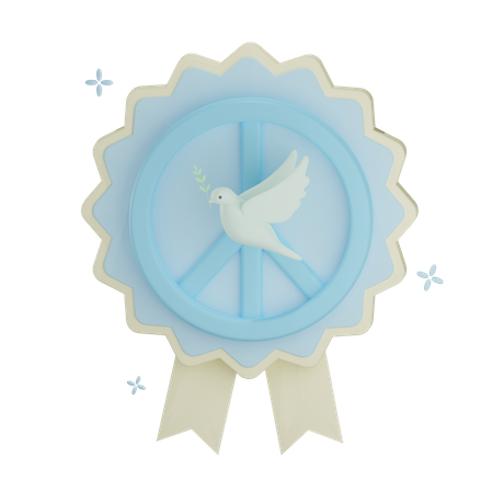 Peace Badge 3D Icon