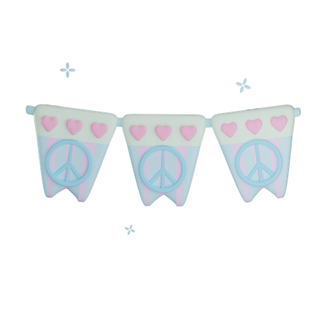 Peace Garland  3D Icon