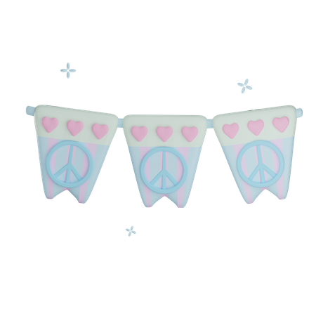 Peace Garland 3D Icon