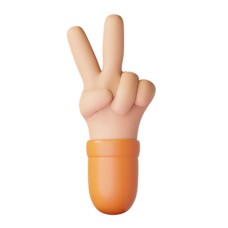 Peace Gesture  3D Icon
