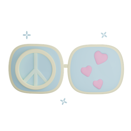 Peace Glasses 3D Icon