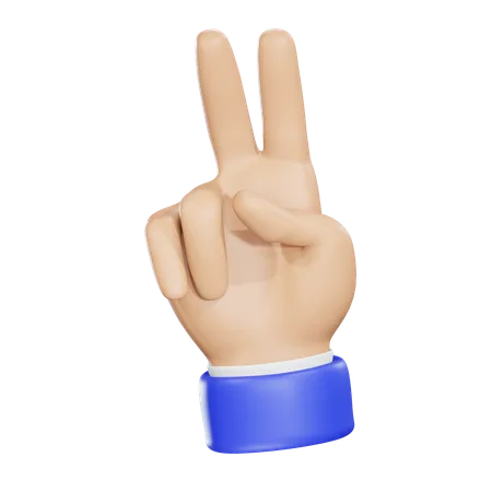 Peace Hand  3D Icon