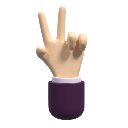 Peace Hand  3D Icon