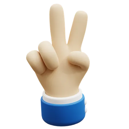 Peace hand gesture  3D Icon
