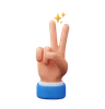 Peace hand gesture