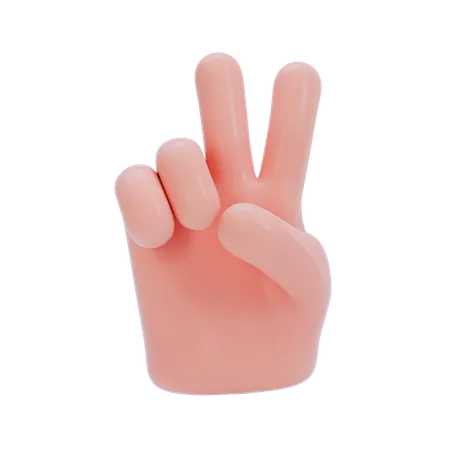 平和の手振り  3D Icon