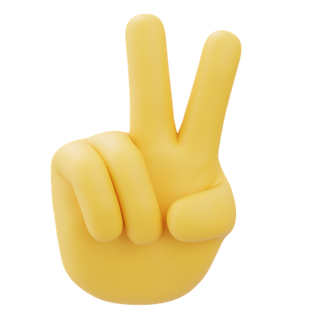 Peace Hand Gesture  3D Icon