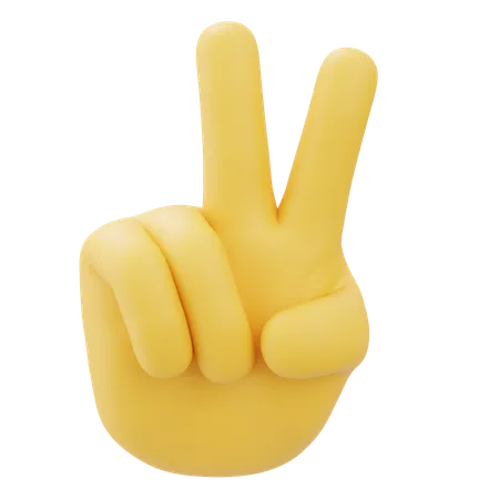 Peace Hand Gesture  3D Icon