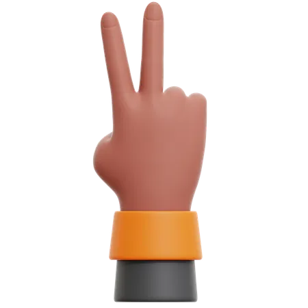 Peace Hand Gesture  3D Icon