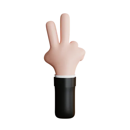 Peace Hand Gesture  3D Icon