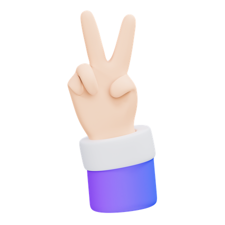 Peace Hand Gesture  3D Icon