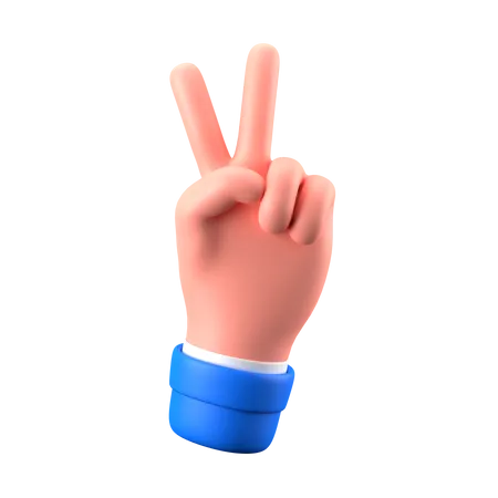 Peace Hand Gesture  3D Icon