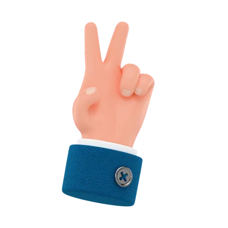 Peace Hand Gesture  3D Icon