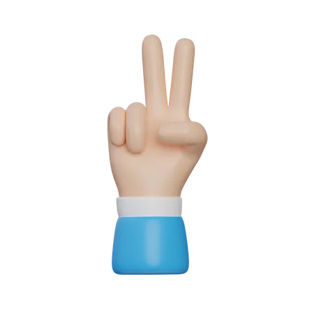 Peace Hand Gesture  3D Icon