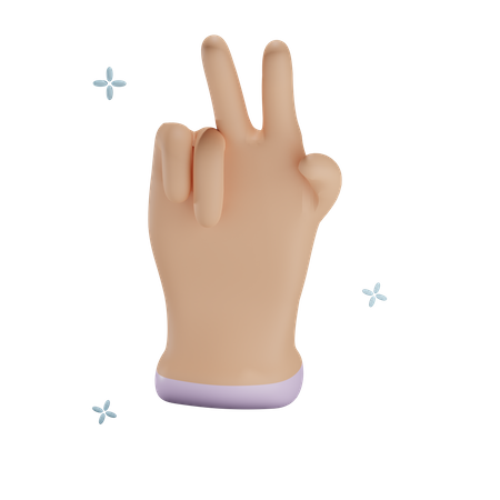 Peace Hand Gesture  3D Icon