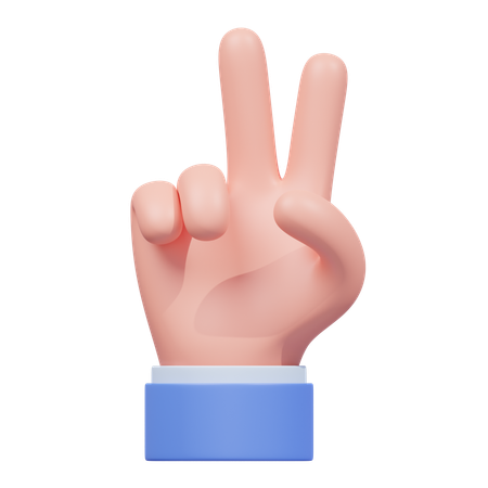 Peace Hand Gesture  3D Icon