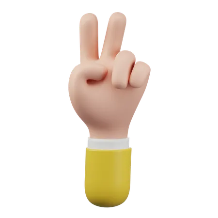 Peace Hand Gesture  3D Icon