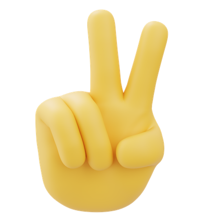 Peace Hand Gesture  3D Icon