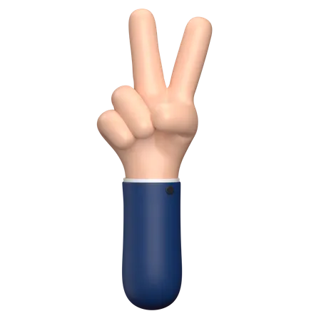 Peace Hand Gesture 3 D Illustration 3D Illustration