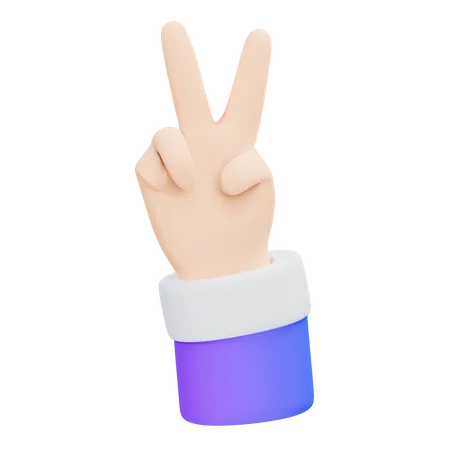 Peace Hand Gesture  3D Icon
