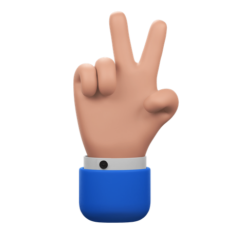 Peace Hand Gesture  3D Icon