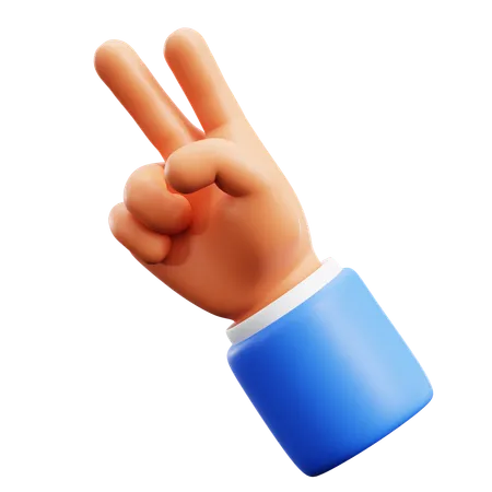 Peace Hand Gestures  3D Icon