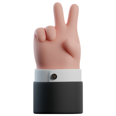 Peace Hand Gestures  3D Icon