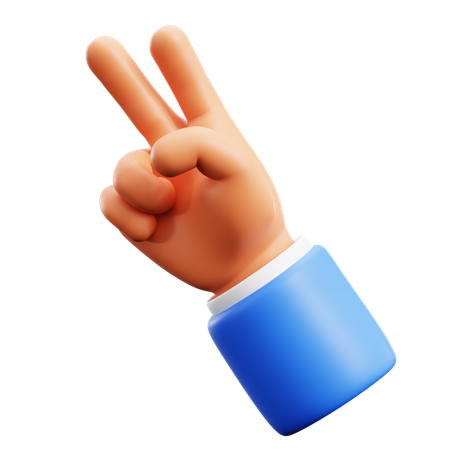 Peace Hand Gestures  3D Icon
