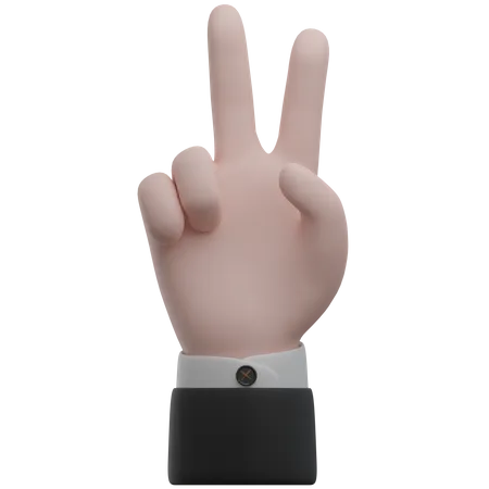 Peace Hand Gestures  3D Icon