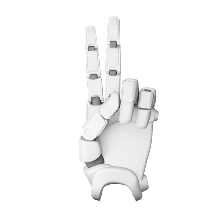 Peace hand sign 3D Illustration
