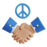 peace handshake 3d images