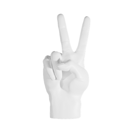 Peace-Handzeichen  3D Illustration