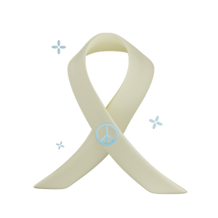 Peace Ribbon 3D Icon