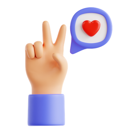 Peace Sign  3D Icon