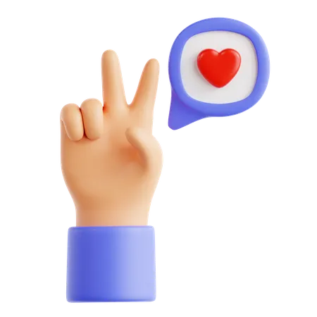 Peace Sign  3D Icon